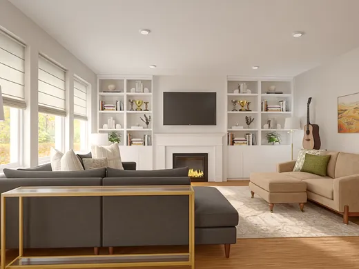 Living Room · Warm Transitional designed by Julia