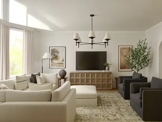 Living Room · Transitional designed by Grace