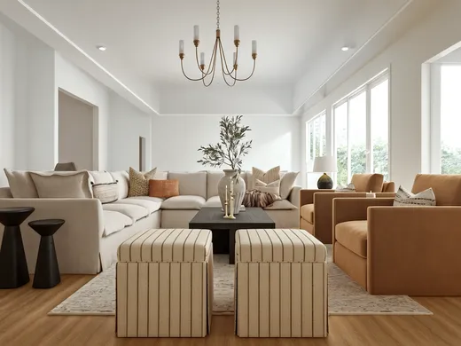 Living Room · Transitional designed by Sana