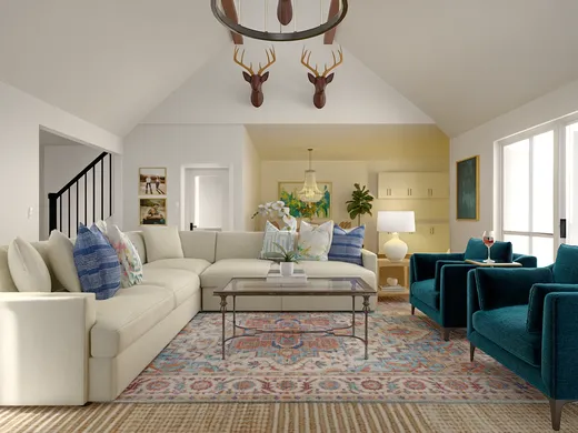 Living Room · Contemporary designed by Kait