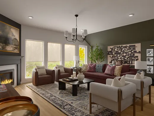 Living Room · Eclectic designed by Jamie