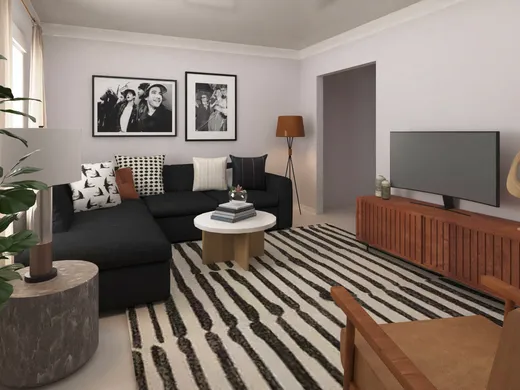 Living Room · Contemporary designed by Amairani