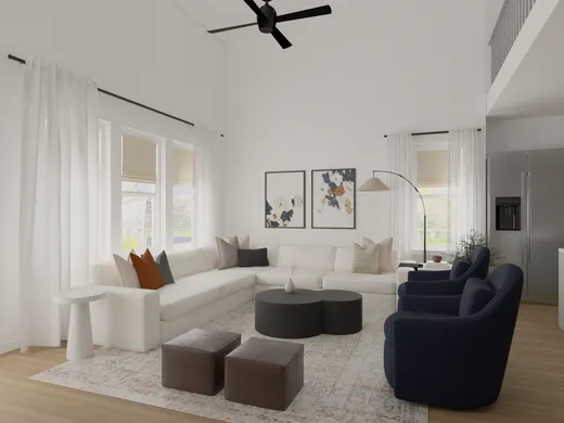 Living Room · Transitional designed by Rachel