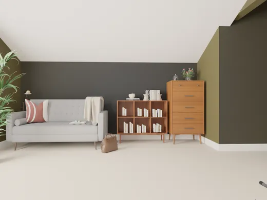 Bedroom · Midcentury Modern designed by Amy