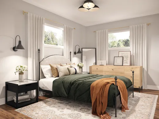 Bedroom · Farmhouse designed by Mariel
