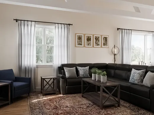 Living Room · Farmhouse designed by Priscila