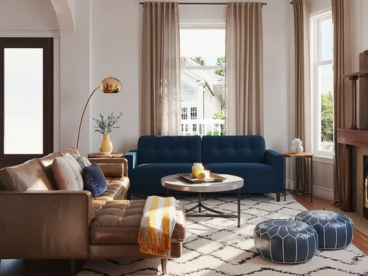 Living Room · Midcentury Modern designed by Danahe