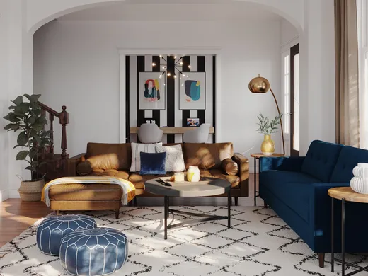 Living Room · Midcentury Modern designed by Danahe