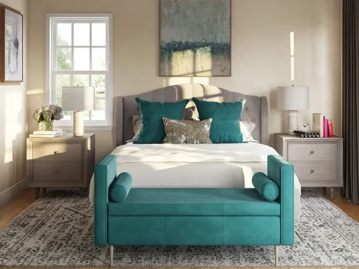 Bedroom · Transitional designed by Sara