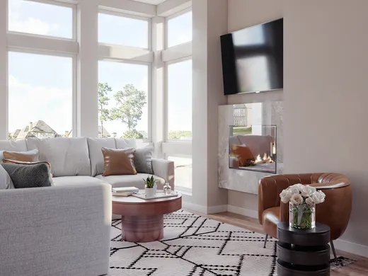 Living Room · Midcentury Modern designed by Carla