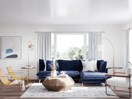 Living Room · Glam designed by Carolyn