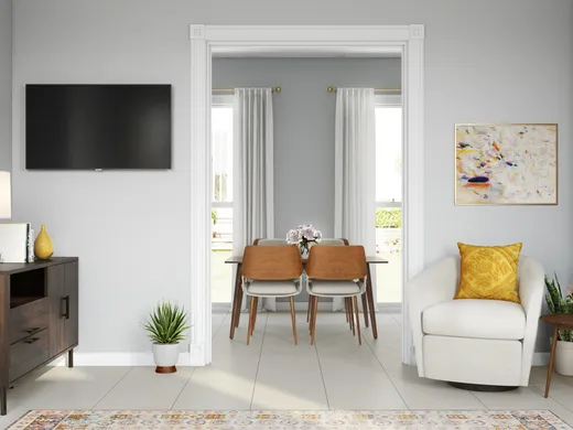Living Room · Midcentury Modern designed by Ariadna