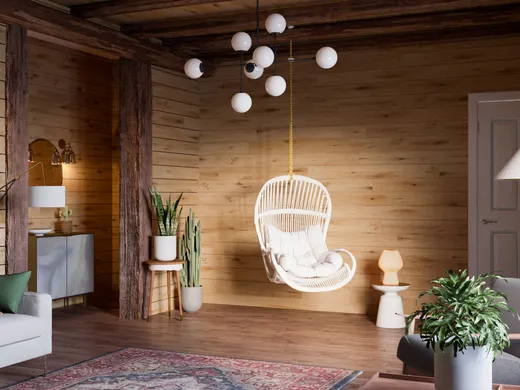 Living Room · Midcentury Modern designed by Setayesh