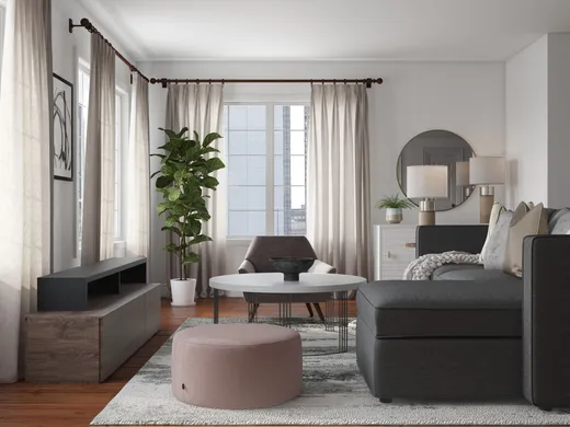 Living Room · Contemporary designed by Stephanie