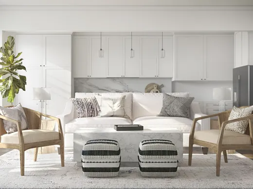 Living Room · Contemporary designed by Rebecca
