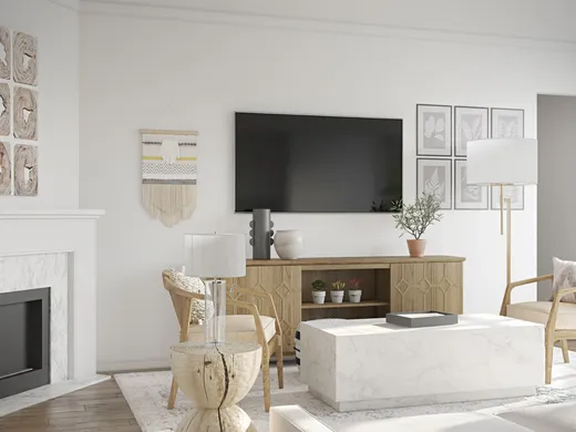 Living Room · Contemporary designed by Rebecca