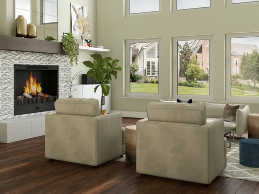 Living Room · Contemporary designed by Megan