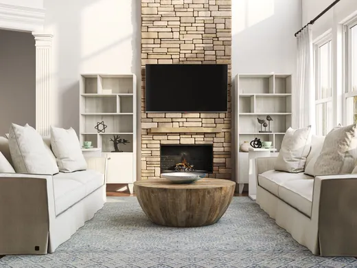 Living Room · Contemporary designed by Rameen