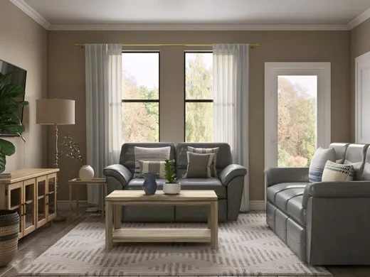 Living Room · Farmhouse designed by Abril