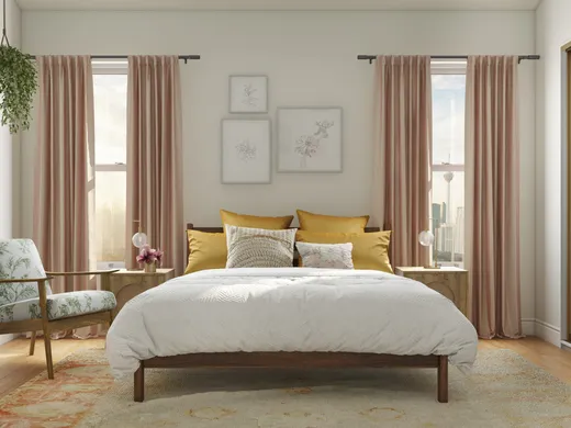 Bedroom · Eclectic designed by Priscila