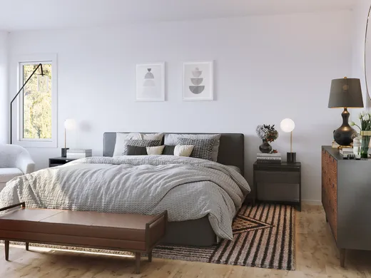Bedroom · Midcentury Modern designed by Carla