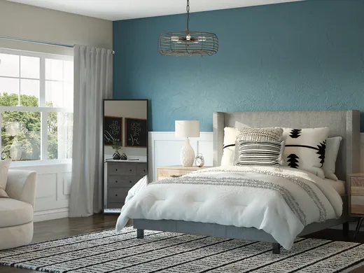 Bedroom · Transitional designed by Erin