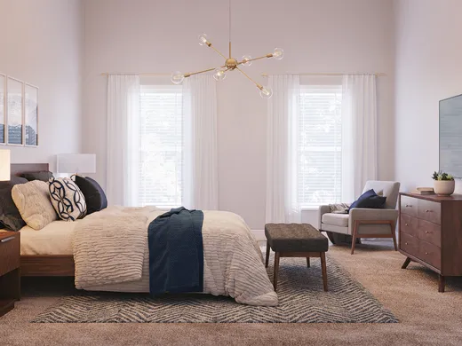 Bedroom · Midcentury Modern designed by Carla