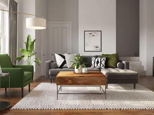 Living Room · Midcentury Modern designed by Cathrine