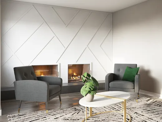 Living Room · Glam designed by Erin