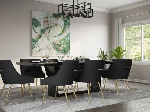 Dining Room · Glam designed by Erin