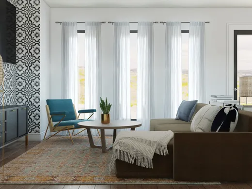 Living Room · Midcentury Modern designed by Shaun