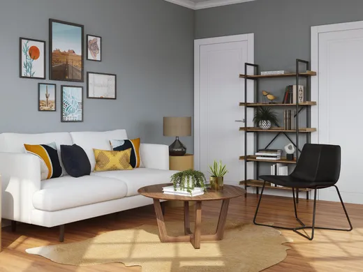 Living Room · Midcentury Modern designed by Carla
