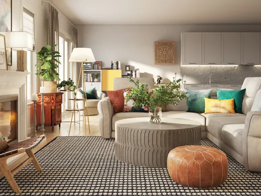 Living Room · Eclectic designed by Bhoomika