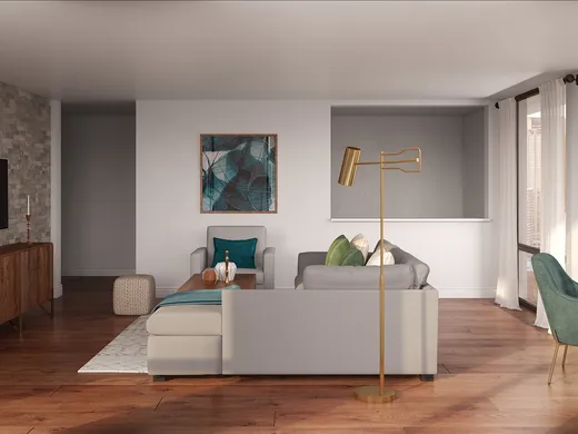 Living Room · Midcentury Modern designed by Allison