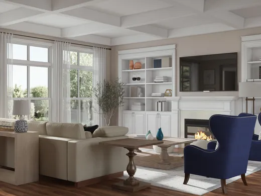 Living Room · Contemporary designed by Rebecca