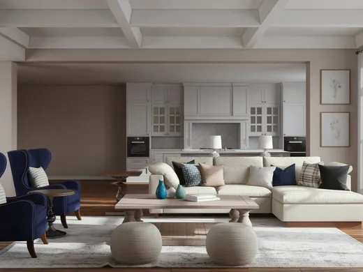 Living Room · Contemporary designed by Rebecca