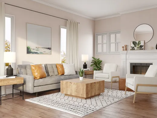 Living Room · Midcentury Modern designed by Caitlin