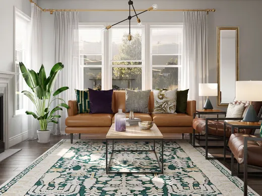 Living Room · Midcentury Modern designed by Lena