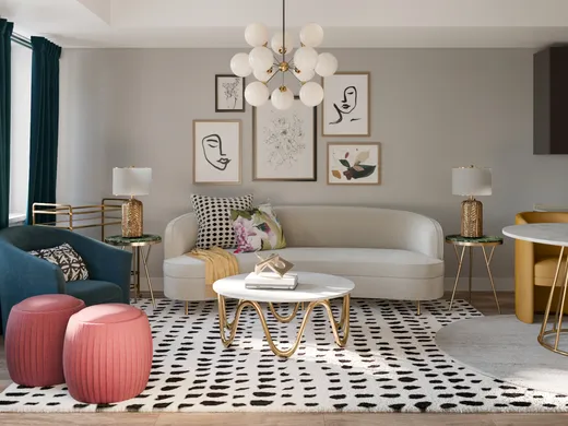Living Room · Eclectic designed by Maria