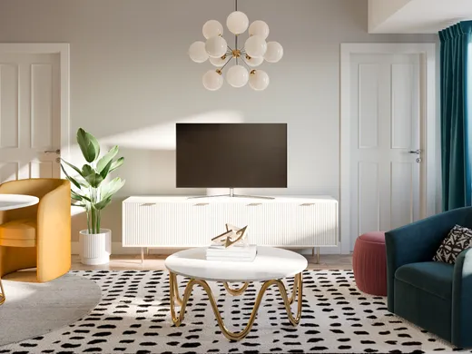 Living Room · Eclectic designed by Maria