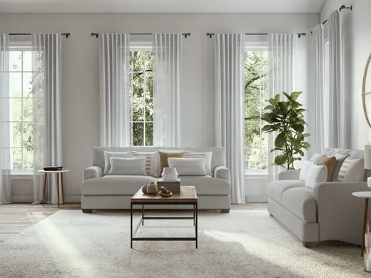 Living Room · Midcentury Modern designed by Tara