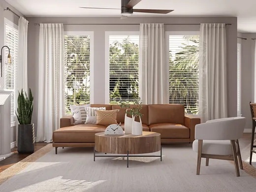 Living Room · Midcentury Modern designed by Denise