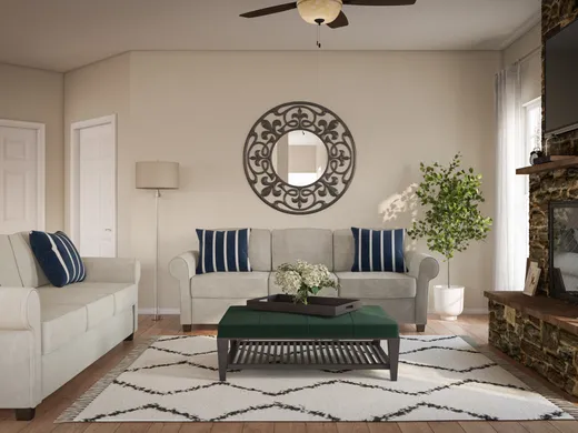 Living Room · Transitional designed by Mariel