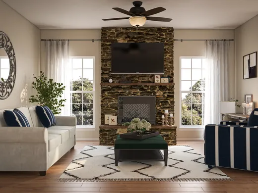Living Room · Transitional designed by Mariel