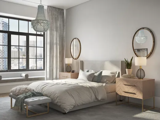 Bedroom · Transitional designed by Talia
