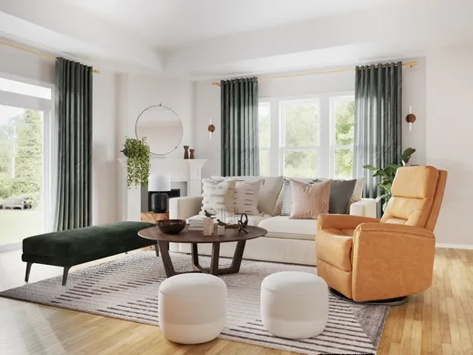 Living Room · Midcentury Modern designed by Maria