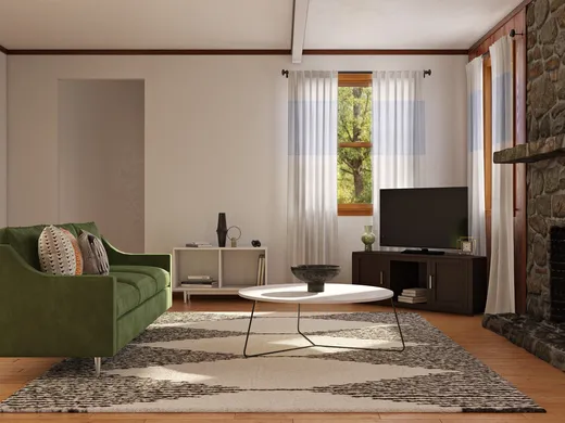 Living Room · Midcentury Modern designed by Claire