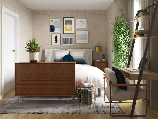 Bedroom · Midcentury Modern designed by Gabrielle