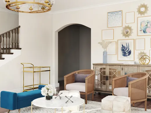Living Room · Glam designed by Jennifer