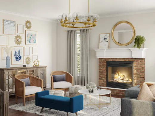 Living Room · Glam designed by Jennifer